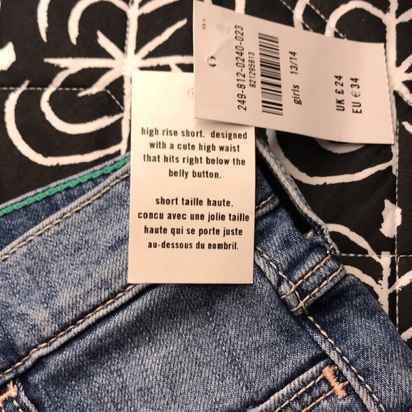Abercrombie Kids Jean cutoff Shorts Size 13/14 - Picture 10 of 11